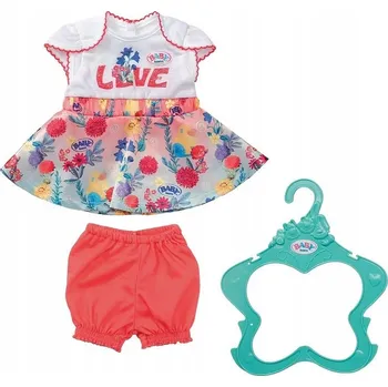 Doplněk pro panenku BABY BORN ŠATY RŮŽOVÉ S KALHOTKAMI