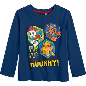 Chlapecké tričko PAW PATROL HURÁ! modré Velikost: 122