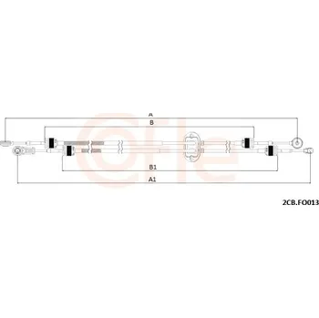 Tažné lanko, ruční převodovka, , COFLE, 92.2CB.FO013