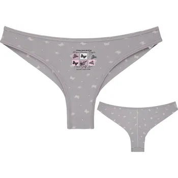 Dámské spodní prádlo Donella Dámské kalhotky Motýlci Barva: šedá, Velikost: M