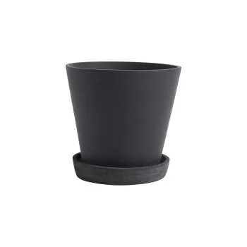 Květináč Květináč Flowerpot s podmiskou Black L