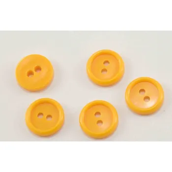 Knoflík Dírkový knoflík - tmavě žlutý - průměr 1,15 cm