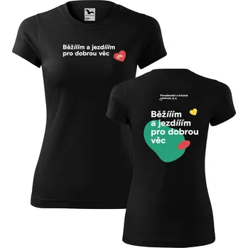 Běžecké oblečení Dámské funkční tričko s krátkým rukávem AD Sport pkc BĚŽÍÍÍM A JEZDÍÍÍM PRO DOBROU VĚC W černé pkc-1369762 - M | UK 2,5 | US 3
