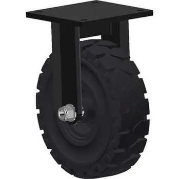 Pojezdové kolečko Gumové transportní kolo s přírubou, průměr 122 mm, kuličková ložiska