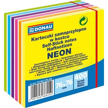 Samolepicí bločky 76 x 76 mm - neonové pastelové barvy 400 listů