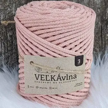 Příze Velká vlna Špagát 3mm Čajová růže (Špagátová příze 3mm Čajová ruža)