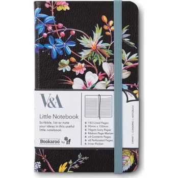 Bookaroo V&A Kapesní zápisník A6 - Kilburn Black Flora