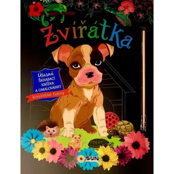 omalovánky Zvířátka - Úžasná škrábací knížka a omalovánky