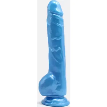 Dildo Dildo DK Toys Basic Finn s přísavkou 24 cm - Modrá
