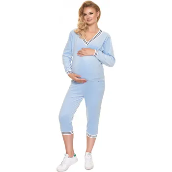 Dámské pyžamo PeeKaBoo Dámské těhotenské pyžamo Sterile světle modrá L/XL