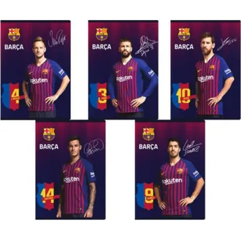 Sešit FC BARCELONA, Sešit A5 čtverečkovaný (5x5mm), 32 listů, mix vzorů, 102019004