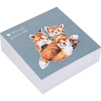 Blok Samolepicí bloček Wrendale Designs "Snug as a Cub", 250 l. - Lišky
