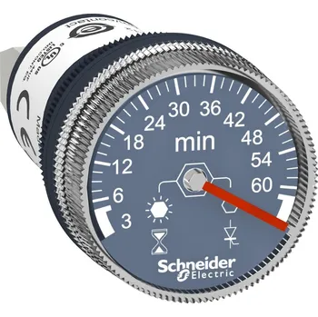 Schneider Electric XB5DTGM5 Časovač, montáž na panel, zpožděné sepnutí, 3 min až 60 min, 100…240 V AC/DC