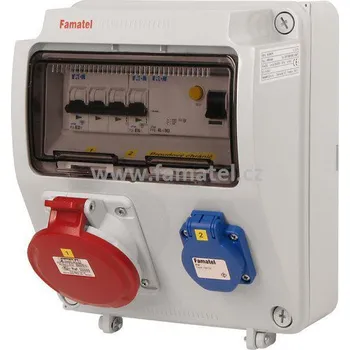 Rozvaděč Famatel v090-6kA - ZSF10001000.1 /3957 Zás.skříň IP44 jištěná s chráničem 40/4/003