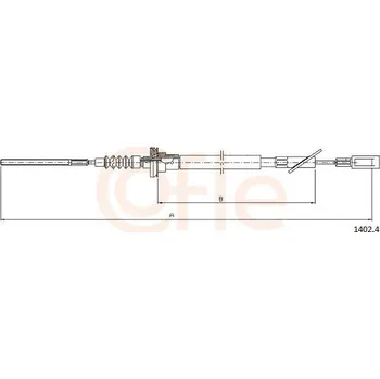 Spojkové lanko Tazne lanko, ovladani spojky COFLE 1402.4
