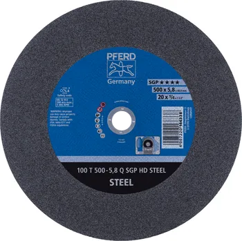 Brusný kotouč Pferd 66325205 | Řezný kotouč 500 x 5,8 x 40,0 mm, SGP HD STEEL, tvrdosť N, 100 m/s