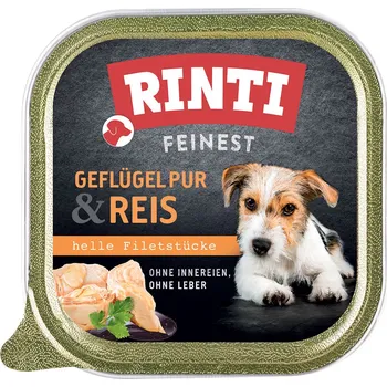 Krmivo pro psa 11x150g RINTI Feinest - drůbeží a rýže