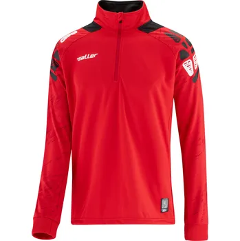 Saller VIBE Tréninková mikina BARVA: 170 červená-černá, Velikost: M Pohodlná a funkční pro sport i volný čas
