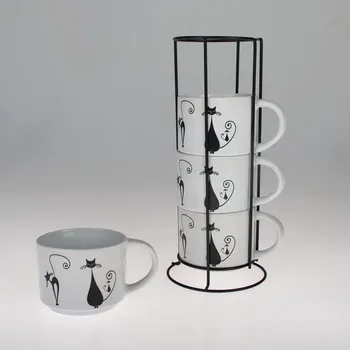 Výtvarná sada Keramické hrnečky v kovovém stojanu