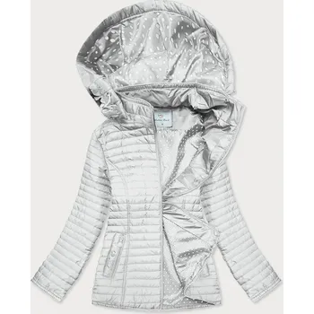 Dámská bunda v barvě ecru s puntíkovanou podšívkou (SF8981) odstíny béžové XL (42)