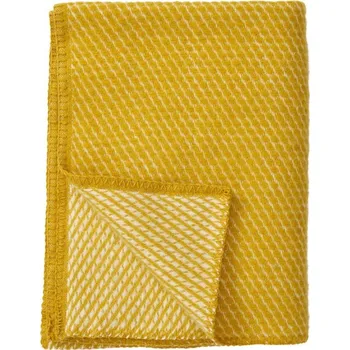 Dětská deka Vlněný dětský pléd Velvet saffron 90x130, Klippan Švédsko Žlutá