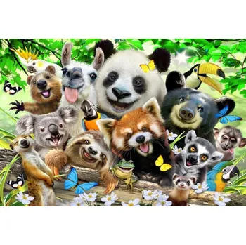 Puzzle Wooden City Puzzle Medvědí ráj 2v1, dřevěné, 75 dílků