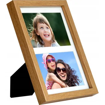Obraz Rámeček dubový na fotografie galerie na 2 fotografie 10x15 dárek stojící závěsný