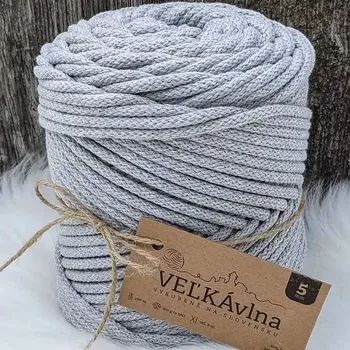 Příze Velká vlna Špagát 5mm Žula (Špagátová příze 5mm Žula)