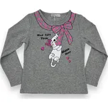 Sezon Dívčí trička s dlouhým rukávem WILD CAT Barva: Šedá, Velikost: 98
