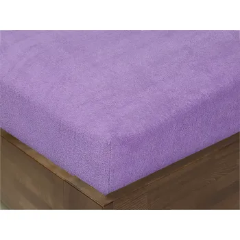 Prostěradlo Froté prostěradlo s napínací gumou - světle fialové 160x200