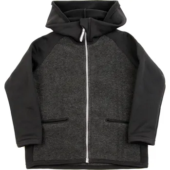 Dámský svetr černá dámská fleecovo-tecnostretchová mikina se širokým límcem