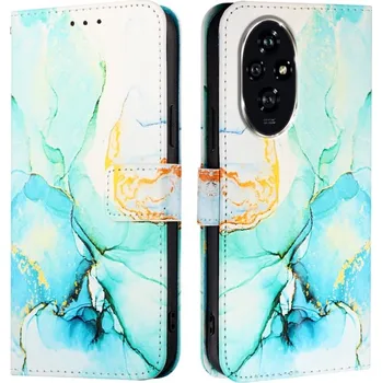 Pouzdro na tablet VSECHNONAMOBIL 79274 ART MARBLE Peněženkový kryt pro Honor 200 GREEN