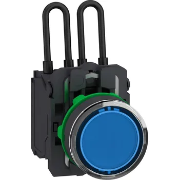 vypínač Schneider Electric XB5AW26B5 Ovládač stiskací prosvětlený, Test, 24V, Modrá