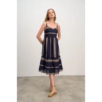 Dámské šaty Vamp - Elegantní dámské šaty 16501 - Vamp blue marine S