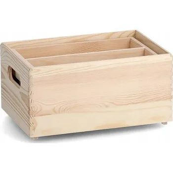 Úložný box Zeller, Sada, dřevěná bedýnka s přihrádkou