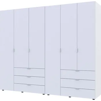Šatní skříň Skříň šestidveřová Gelar 232.42 cm Bílá