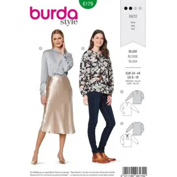 Střih na dámskou halenku Burda 6179 -