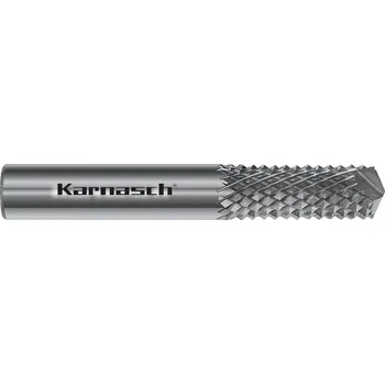Fréza Karnasch 116004005 | Tvrdokovová rotační fréza s úhlem vrtání 135° pro GFK, CFK 3,0x12x3-38 mm