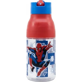 Láhev Plastová láhev s výsuvnou brčkem SPIDERMAN, 420ml, 74735