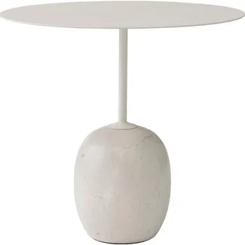 Konferenční stolek Oválný odkládací stolek Lato LN9 "Ivory White / Crema Diva Marble" &Tradition