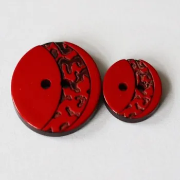 Knoflík Knoflík ČERVENÝ 286/36 - Červená, 15mm