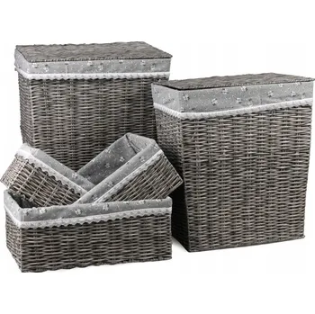 Koš na prádlo Volně stojící koš na prádlo Tin Tours 80 l šedý