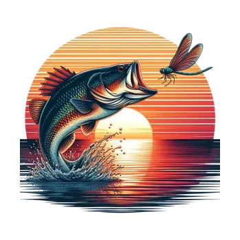 Nášivka NAŽEHLOVAČKA - Ryba se západem slunce