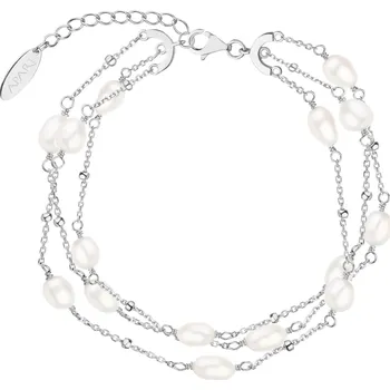 Náramek Stříbrný náramek s perlami - AP538-5735