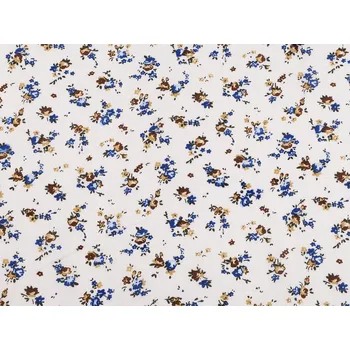 Bavlněná látka / plátno drobné květinky METRÁŽ - 2 modrá