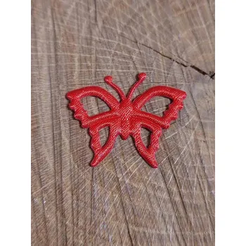 Nášivka Aplikace motýl barva červená