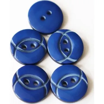 Knoflík 20493 Knoflík 9662/24 M azura modrá - Modrá, 15 mm