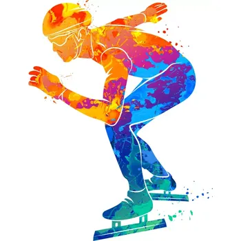 Nášivka NAŽEHLOVAČKA - Na bruslích abstrakt