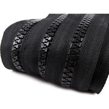 Galanterie Zip kostěný 8 mm METRÁŽ - 322 černá