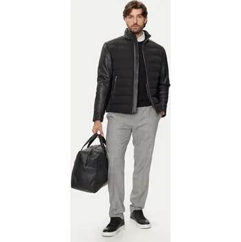 BOSS Kožená bunda C-Mersino 50518724 Černá Regular Fit 48